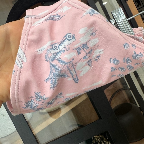 Janie & Jack x Gray Malin toile print rashguard swimsuit set toddler girl ruffle - Picture 10 of 14